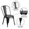 Flash Furniture Commercial Grade Distressed Metal Indoor-Outdoor Stackable Chair - 3 of 4