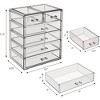 Sorbus Acrylic Makeup Organizer and Storage Case for Makeup & Jewelry - Black (4 Large, 2 Small Drawers) - 3 of 4