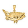 Black Bow Jewelry 14k Yellow Gold Largemouth Bass Pendant - 3 of 4