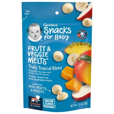 Gerber Baby Food  Truly tropical Blend Melts Baby Snack - 1oz