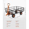 Heavy-Duty 2-in-1 Garden Wagon Utility Steel Cart with All-Terrain Tires and Removable Mesh Side Panels - 2 of 4