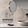 ARTLOGE 8 Inch Two-Sided Swivel Wall Mount Makeup Mirror Chrome Vanity Bathroom Shaving Mirror - 3 of 4
