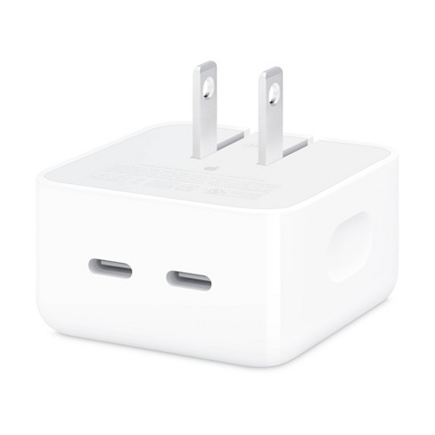 Double chargeur, adaptateur Apple 50W, Dual USB-C, pour iPhone