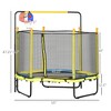Jump Into Fun 4.6' Kids Trampoline With Basketball Hoop, Horizontal Bar, U-shaped legs,Safety Enclosure Net Small Gifts For Kids Toys - 2 of 4
