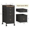 Mobile File Cabinet, Modern File Cabinet with Wheels, Under Desk Fabric Storage, Rolling Printer Stand, Cupboard Document - 2 of 4