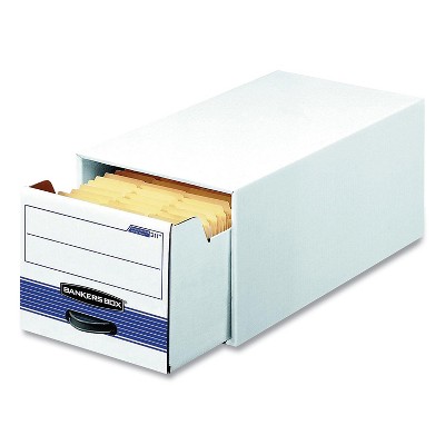 Bankers Box STOR/DRAWER Basic Space-Savings Storage Drawers, Legal Files, 16.75 x 19.5 x 11.5, White/Blue