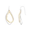 Silpada 'Arctic Petal' Sterling Silver with 14K Yellow Gold-Plating Drop Earrings - 2 of 4