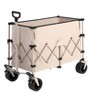 Beach Wagon,Collapsible Wagon 220lbs Heavy Duty 300L Folding Utility Garden Cart with Big All-Terrain Beach Wheels - 2 of 4