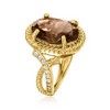 Ross-Simons 9.00 Carat Smoky Quartz Ring With .30 ct. t.w. White Topaz in 18kt Gold Over Sterling - 3 of 4