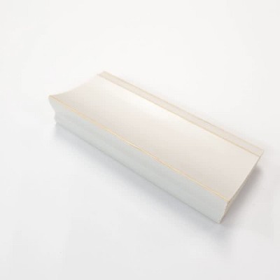 Flair Soft White Satin Finish Rectangular Beveled Bathroom Mirror