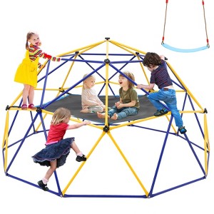 10FT Climbing Dome, Outdoor Jungle Gym with Hammock and Swing - 1 of 4