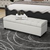 LOVMOR 50.75"STORAGE OTTOMAN,Light Gray - 2 of 4