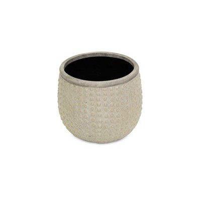 Cheung's Osanna Curved Beige Ceramic Pot - Medium