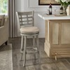 Inspire Q Heath Barstool Antique Gray Finish/Beige Linen - image 2 of 3