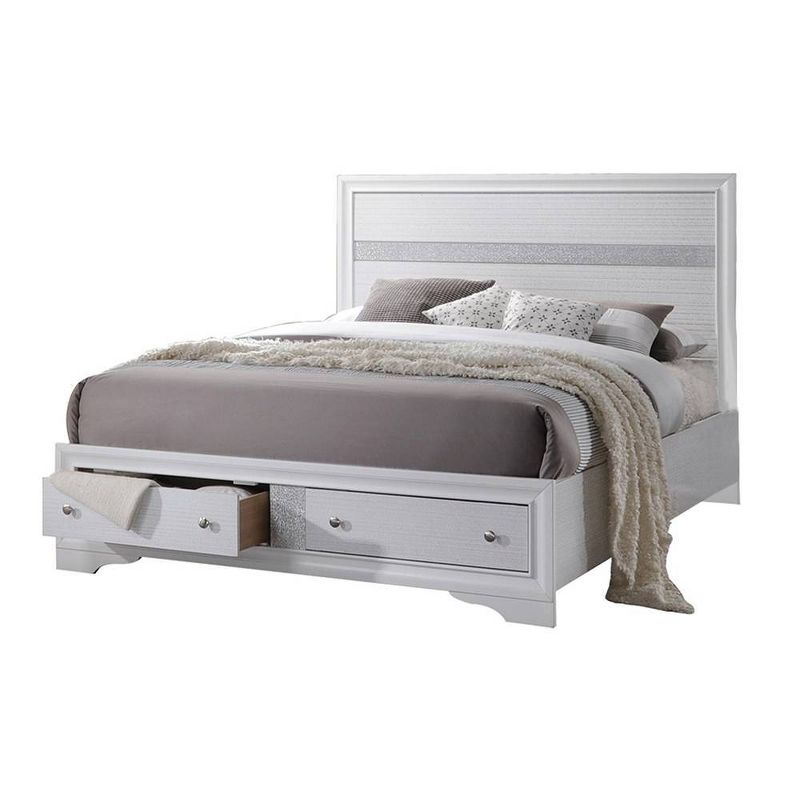 84&#34; Queen Bed Naima Bed White - Acme Furniture, 5 of 7