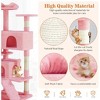 Lyngins Multi-Functional Cat Tree Tower, 3-Level Cat Tower with Cat Scratching Post, Cat Toys for Indoor Cats with Ladder, Space-Saving Cat House - 3 of 4