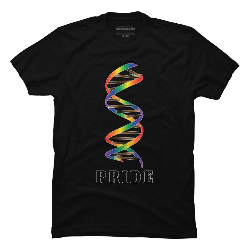 Adult Design By Humans DNA Rainbow Pride By T-Shirt, 1 of 3