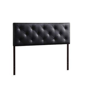 Full Baltimore Faux Leather Upholstered Headboard Black - Baxton Studio: Elegant Design, Wood Composite Frame, Easy to Clean - 1 of 3