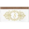 Linum Home Textiles 100% Turkish Cotton MONICA Gold Thread 2PC Embellished Bath Towel Set - 3 of 3