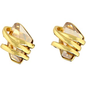 Pavilion Gift Company - Crystal Golden Shadow Galactic - Gold Plated Austrian Element Stud Earrings - Earrings - 1 of 4