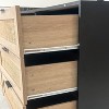 Vynxaria 59.06"6-Drawers Rattan Storage Cabinet Rattan Drawer with White Drawer Slides,for Bedroom,Living Room,Black - 4 of 4