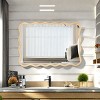 Wooden Wavy Mirror Art Decorative Mirrors,Rectangle Mirror,Bedroom Wall Mirror,Sitting Room Mirrors,Entrance Way Mirror-The Pop Home - 2 of 4