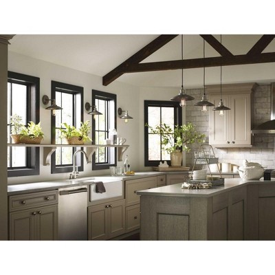 Vintage Electric Mini-Pendant with Brushed Nickel Finish and Black Cloth Cord