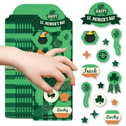 Big Dot of Happiness St. Patrick's Day - Saint Patty's Day Party Favor Kids Stickers - 16 Sheets - 256 Stickers