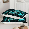 Acoinel 3 Pcs Gaming Controller Lightwight Ultra Soft Comforter Set with 2 Pillowcases, FULL, Black - 4 of 4