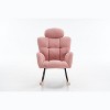 CAVINAS Accent Chair Rocking Chair with High Backrest and Pillows Mid Century Modern Glider Rocking Chair, Offices - 4 of 4