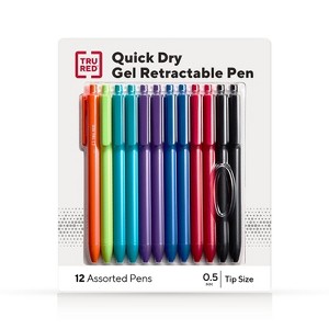 TRU RED Retractable Quick Dry Gel Pens Fine Point 0.5mm Asst TR54491 - 1 of 4