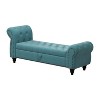 Sapphtopaz Modern Storage Bench Velvet Upholstered Bed Bench Chaise with Button-Tufted and Nailhead End of Bed Storage Ottoman for Bedroom - 2 of 4