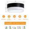 DAKAFUL Round LED Flush Mount Ceiling Light with Thick Glass Shade, 24W&2700K LED Fixture for Bedroom/Living Room/Hallway(Black) - 4 of 4