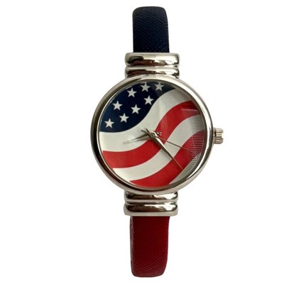 Olivia Pratt American Flag Bangle Women Watch