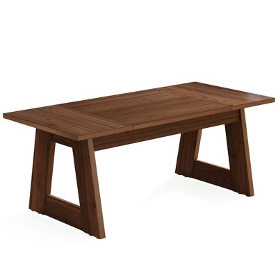 Resenkos Dining Table, Living Room Table,63" Dining Table, Wood Farmhouse Kitchen Table for 4-6,Brown