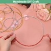 Unique Bargains Metal Golden Roundness Shape Macrame Dream Catcher Rings 2.0,3.9,5.9,7.9 Inch 2 Sets - 4 of 4