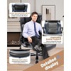 Grungis PU Leather Swivel Office Chair with Wheels,Modern Gaming Chair with Adjustable Height and Thigh Exerciser,Computer Chair for Office - 4 of 4