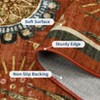 4x6FT Modern Washable Area Rug for Living Room, Vintage Floral Floor Rug with Non Slip Backing, Low Pile Stain Resistant Soft Carpet for Home - 4 of 4