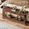 Tribesigns 2-Tier Sofa Table with 3 Drawers, 70.9" Console Table with Raised Baffle and Storage Shelves for Living Room, Hallway, Entryway - 4 of 4