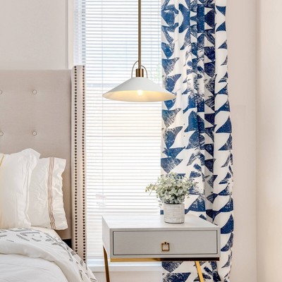 Raratienner White and Gold Metal Cone Pendant Light
