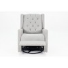 Fabric Swivel Glider Recliner with Manual Handle & Square Arms - 2 of 4