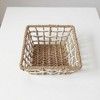 Anna-Kaci Open Weave Rattan Storage Basket with Reinforced Frame and Two-Tone Design - Khaki - 4 of 4