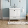 ChicFurnit Bathroom Vanities 30 Inch Freestanding Vanity with Marble Top and Soft Close Door for Bathroom, White, 29.92"*19.09"*34" - 2 of 4