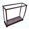 HomeRoots 13" Dark Brown And Clear Glass Standard Display Stand - 4 of 4