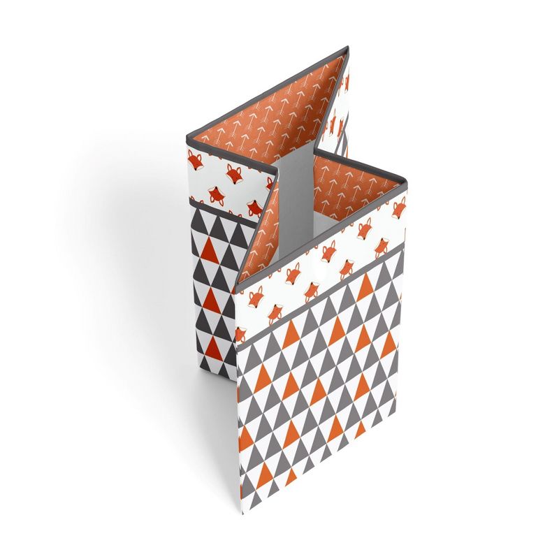 Bacati - Foxes Orange/Gray Collapsible Laundry Hamper, 2 of 7