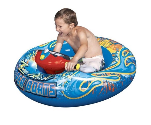 Banzai 67783B Aqua Blast Inflatable Kids Bumper Boat Ride On Swimming Pool Toy