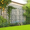 Tangkula 2 Pack Metal Garden Trellis, 87" x 20" Wire Lattice Panel for Climbing Plants Vegetables Roses Cucumbers White/Green - 4 of 4
