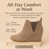 Dunes Women's Zoey Wedge Bootie, Soft Vegan Suede, Easy Slip-On Design, Memory Foam, Wide Widths Available - 2 of 4
