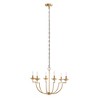 Savor Candelabra Styled Chandelier Gold - Hampton Hill: 6-Light, E12 Bulb Compatible, Wrought Iron - 3 of 4