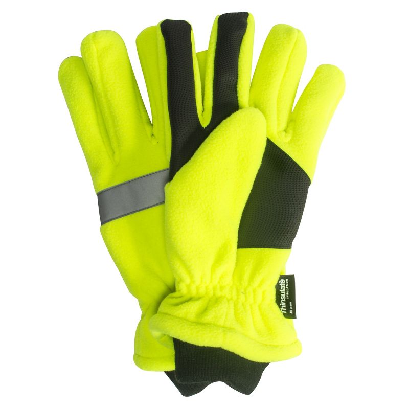 Muk Luks High Vis Waterproof Fleece Gloves, 1 of 3